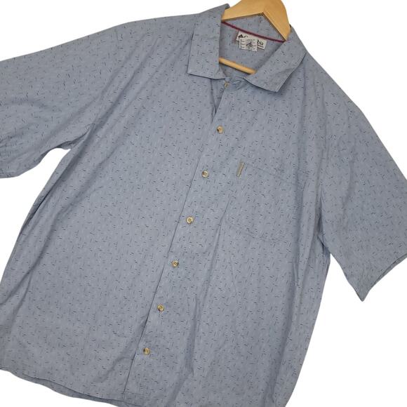 Vintage Columbia Vertex Men's Button-Up Shirt Sz XL Short Sleeve Gray Casual - Picture 1 of 8